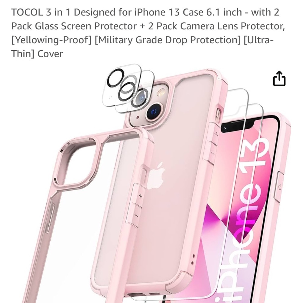 PINK IPHONE 13 PHONE CASE 🔥🔥🔥🔥
